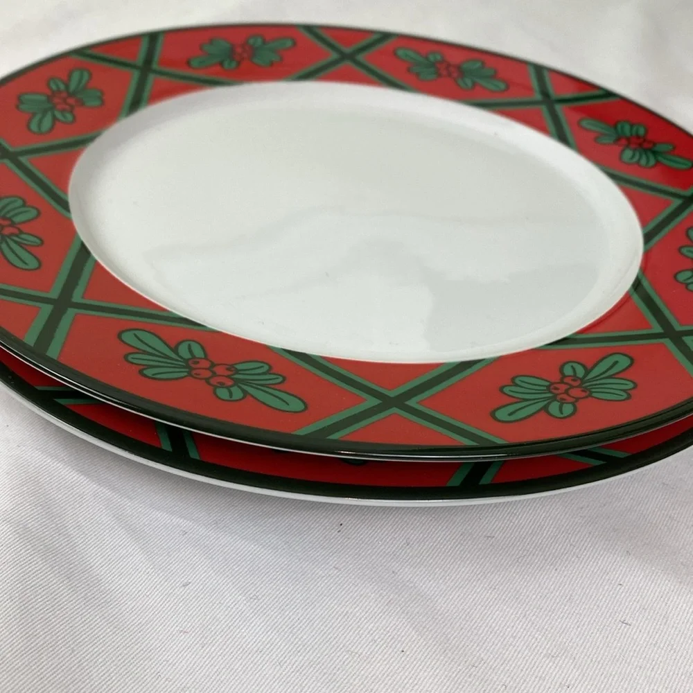 Set of two Vintage Christmas IKEA dinner plates made in Portugal